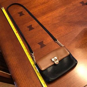 Calvin Klein Black and Brown Purse Handbag